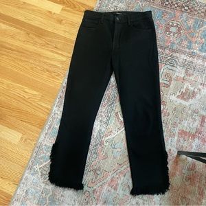 J Brand Black Fringe Jeans